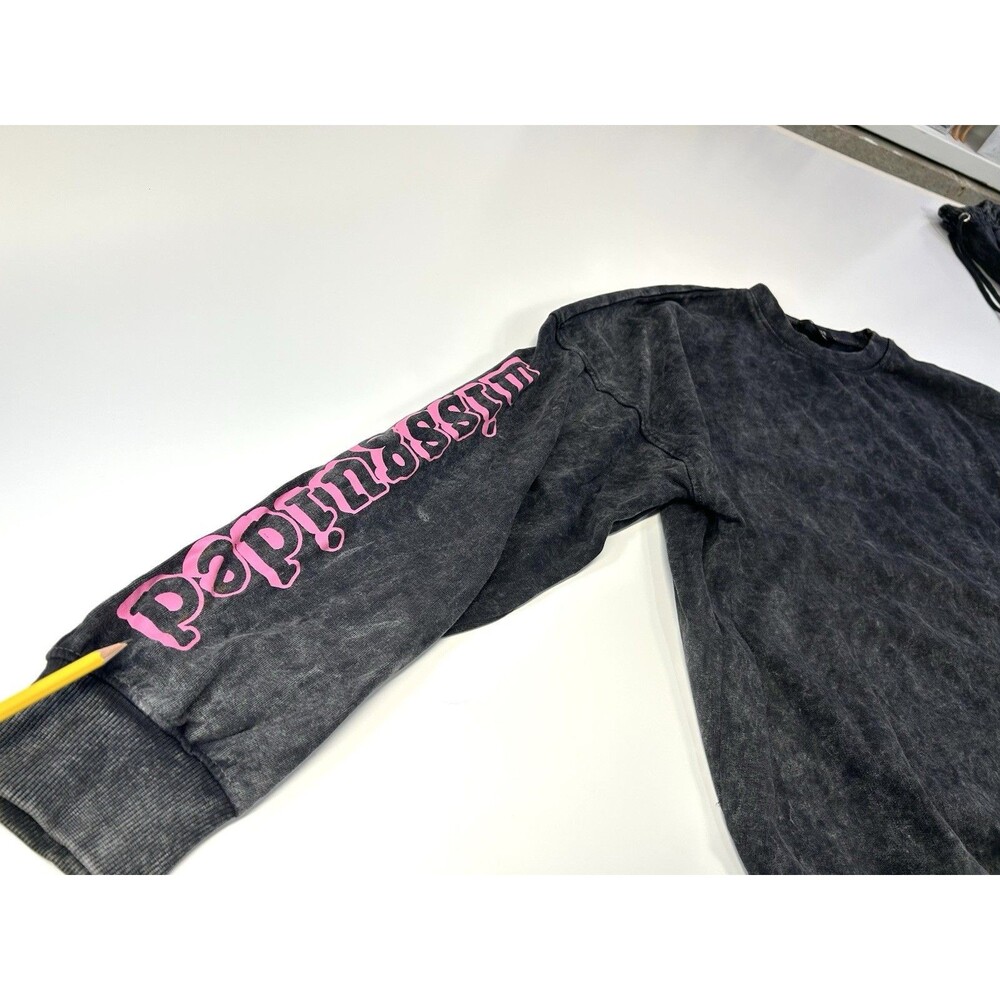 Missguided black acid wash sweatpants with pink graphic lettering - Picture 14 of 16